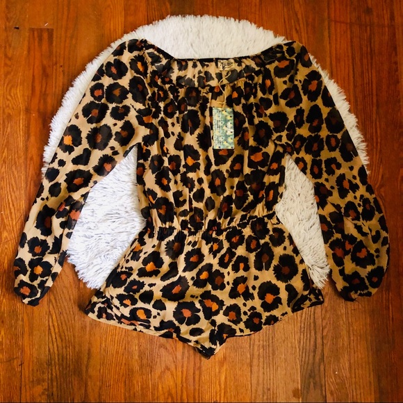 Show Me Your MuMu Dresses & Skirts - Show Me Your MuMu Cheetah Print Romper NWT